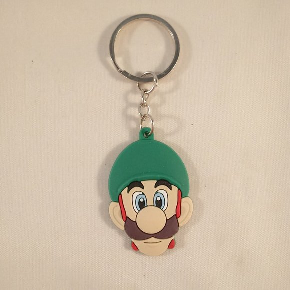 Men's Silver Mario Brothers Luigi Toad Yoshi Character Keychain Key Ring 3 pcs - Picture 3 of 5